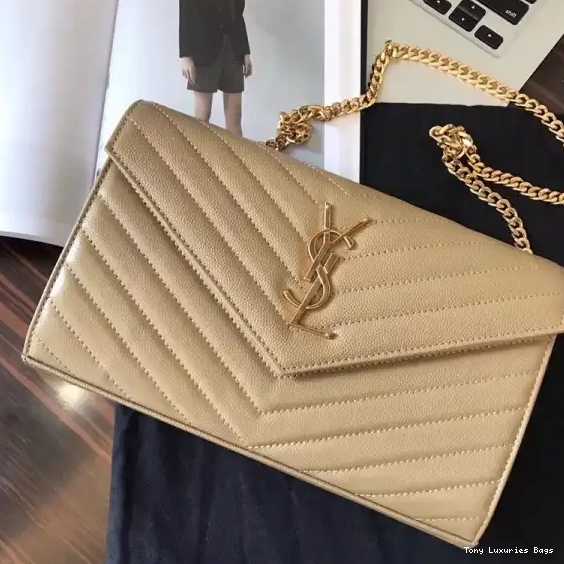 Tony Luxuries MATELASSÉ WALLET YSL CHAIN CASSANDRE 0504